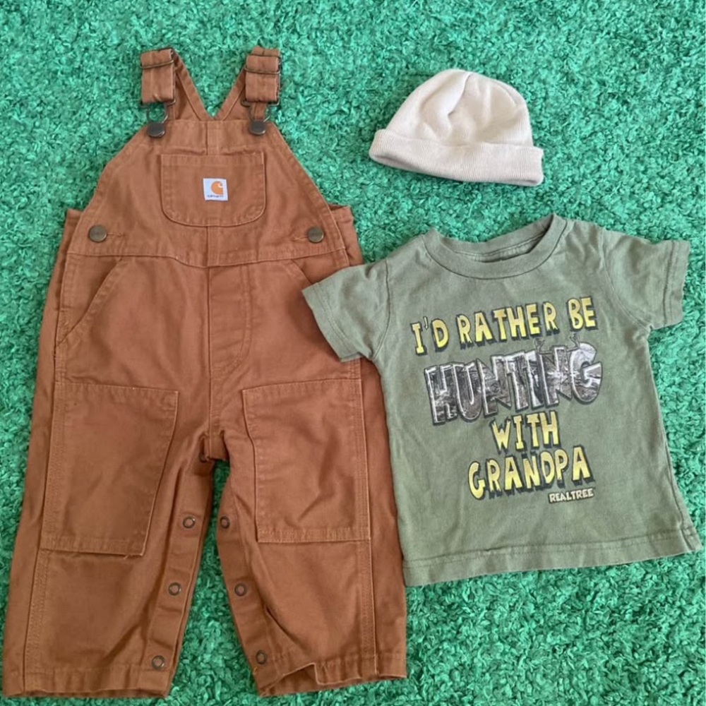 Carhartt Kids Tan Brown Overalls